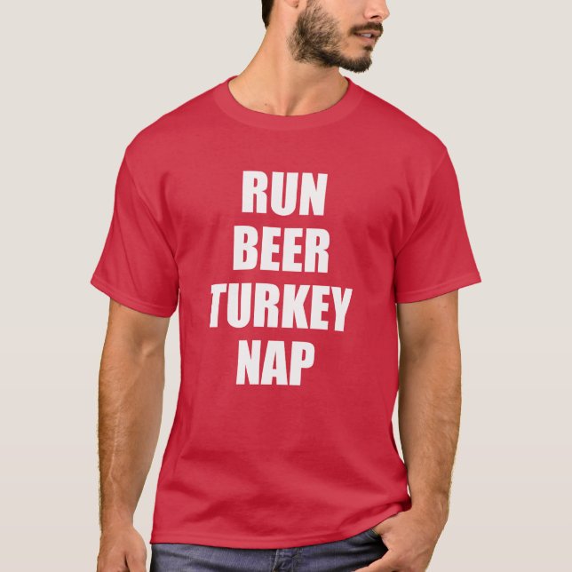Camiseta Funcione a sesta de Turquia da cerveja (na (Frente)