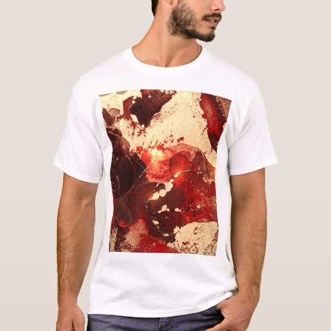 Camiseta fundo abstrato marble. (Frente)