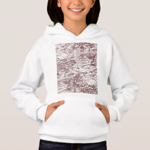Camiseta fundo castanho e branco com textura áspera