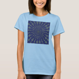 Camiseta Fundo circular binário