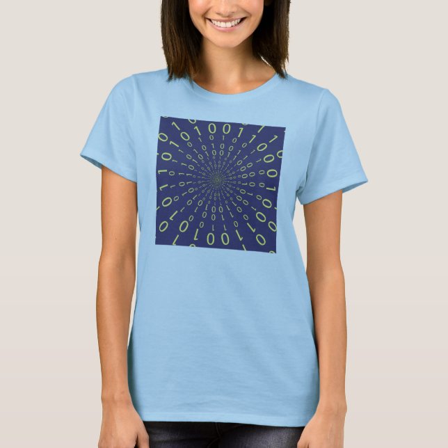 Camiseta Fundo circular binário (Frente)