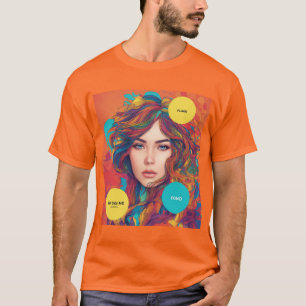 Camiseta Fundo Colorido: Design de Fotografia de Perfil Din