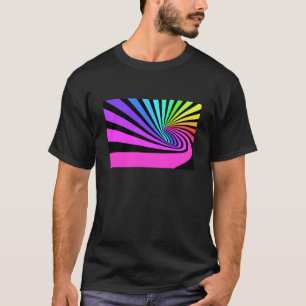 Camiseta Fundo com faixas coloridas