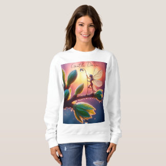 Camiseta Fundo de amanhecer brilhante com criatura alada