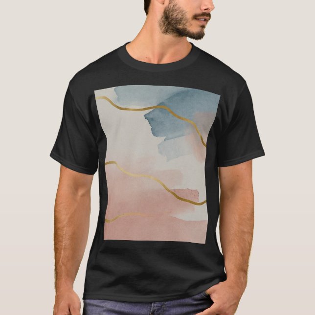 Camiseta Fundo de arte aquática. Design de wallpaper com (Frente)