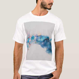 Camiseta Fundo de Arte de Tinta Álcool abstrato