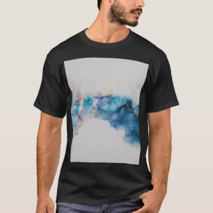 Camiseta Fundo de Arte de Tinta Álcool abstrato