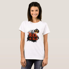 Camiseta fundo de halloween com abóbora