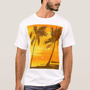 Camiseta Fundo de Verão das Palmeiras Tropicais
