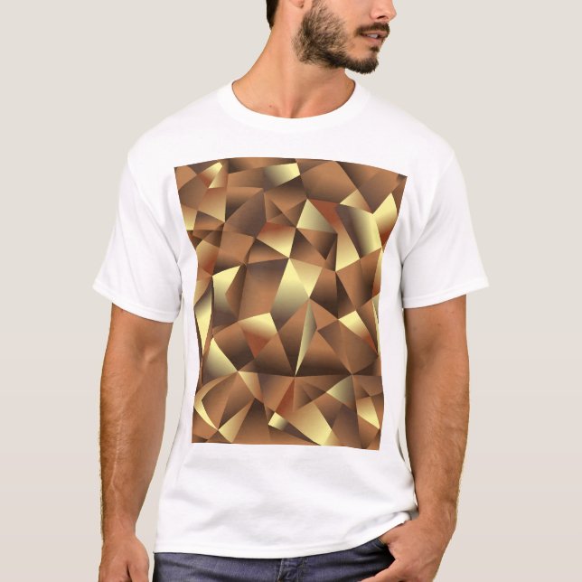 Camiseta Fundo do polígono: arte texturizada por Abstrato (Frente)