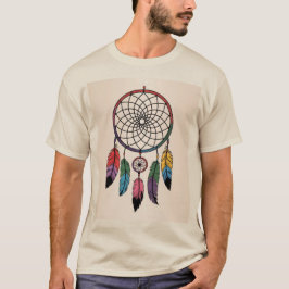 Camiseta Fundo Dourado do Dreamcatcher Multicolor
