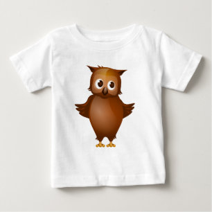 Camiseta Fundo editável - coruja bonito de Brown