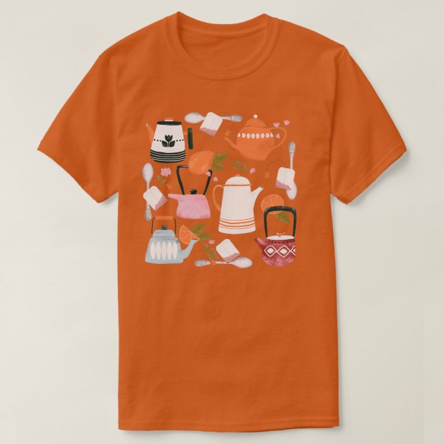 Camiseta Fundo Escuro do Tea Time (Frente do Design)