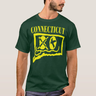 Camiseta Fundo Preto da Extremidade do Connecticut
