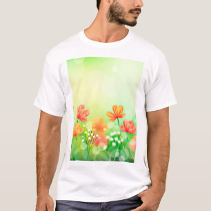 Camiseta Fundo Realista Borroso de Primavera-52374