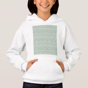 Camiseta fundo verde e branco com folhas pequenas