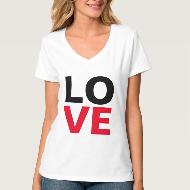 Camiseta Fundo Vermelho Único Amor Romance (Frente)