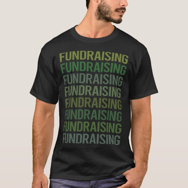 Camiseta Fundraiser de Texto Verde (Frente)