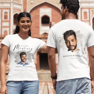 Camiseta Funeral com Foto na Frente e Verso Estilo