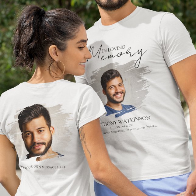 Camiseta Funeral com Foto na Frente e Verso Estilo (Criador carregado)
