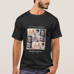 Camiseta Funeral Moderno De Memória Adorável De 5 Fotos