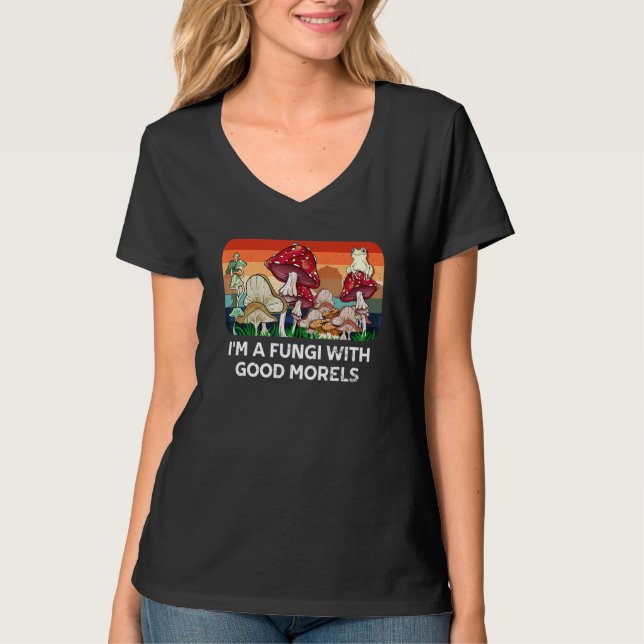 Camiseta Fungos com Bom Morels Mushroom Humor 1 (Frente)