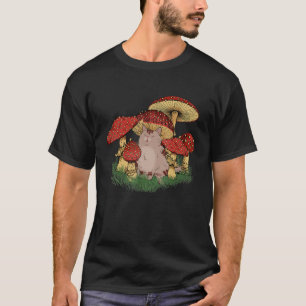 Camiseta Fungus Magic Psilocybin Mushroom Cat Hippie