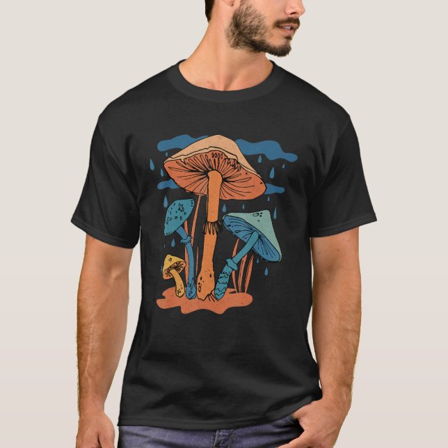 Camiseta Fungus Magic Psilocybin Mushroom Vintage Hippie (Frente)