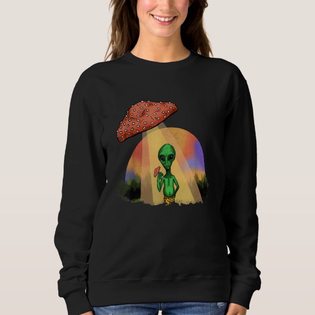 Camiseta Fungus Magic Psilocybin Mushrooms Alien UFO (Frente)