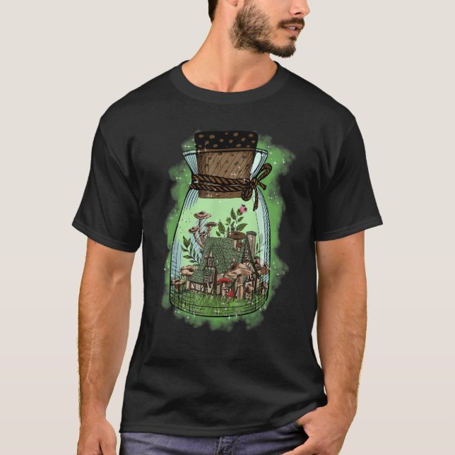 Camiseta Fungus Magic Psilocybin Mushrooms In Glass Vase (Frente)