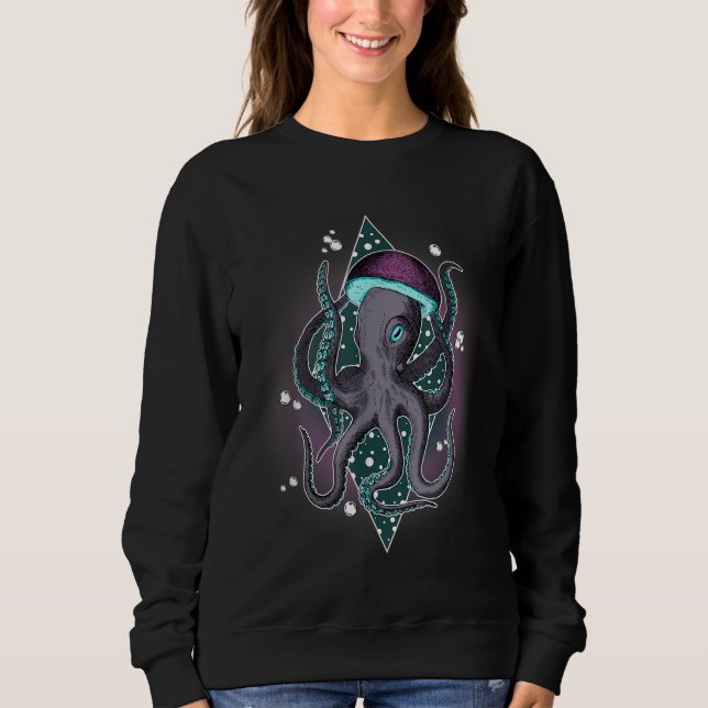 Camiseta Fungus Magic Psilocybin Mushrooms Octopus Graphic (Frente)