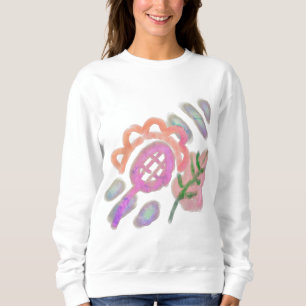 Camiseta Funky Abstrato Floral Wearable Art