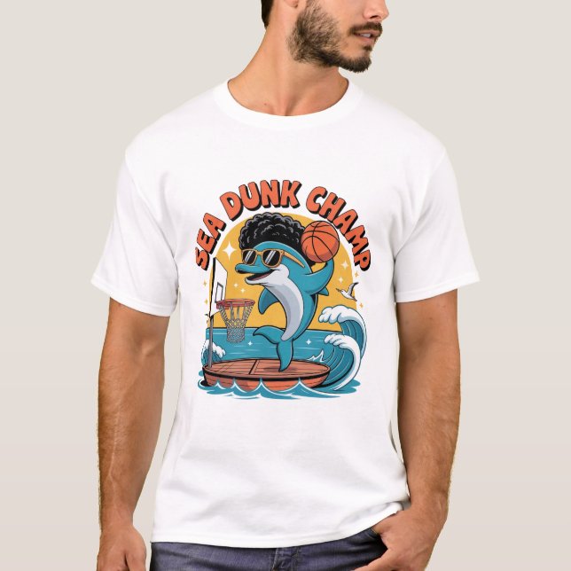 Camiseta Funky Dolphin Dunk Afro Basquete (Frente)