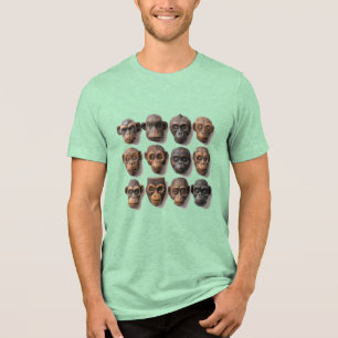 Camiseta Funky Funky Ape Wooden Monkey Gorills Cara De Cabe