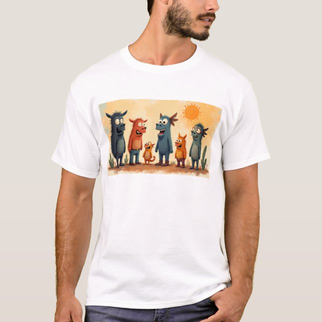 Camiseta Funky Kaiju: Arte de Monstro de Osaka - Espalhe So (Frente)