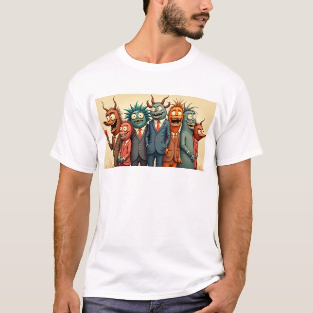 Camiseta Funky Kaiju: Arte de Monstro de Osaka - Espalhe So (Frente)