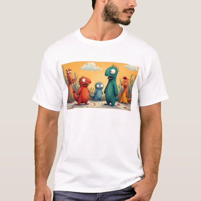 Camiseta Funky Kaiju: Arte de Monstro de Osaka - Espalhe So (Frente)