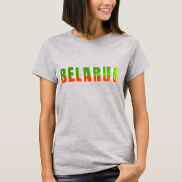 Camiseta Funky Letters Belarus Б е а р у л с ь Bandeira T-S