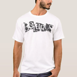 Camiseta Funky Letters Belarus Б е а р у л с T Shirt Tea ь