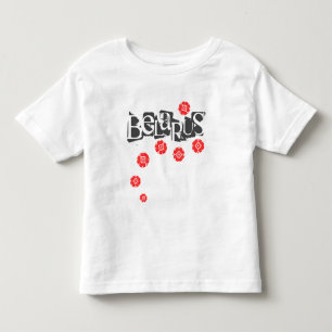 Camiseta Funky Letters Folky Belarus Б е а р л у ь с Topo d