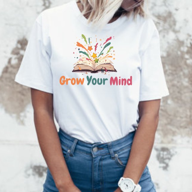 Camiseta Funky Magical Book Grow You Mind  Positive  (Criador carregado)