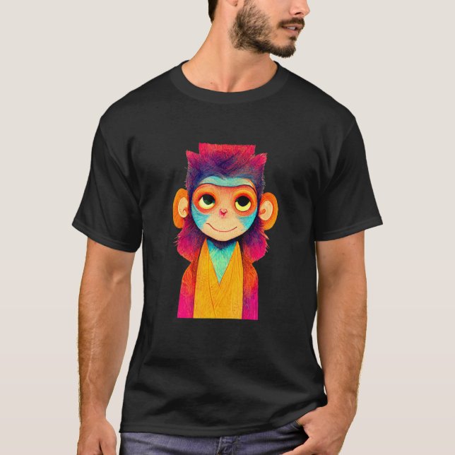 Camiseta Funky Munky Happy Na moda Mackey (Frente)