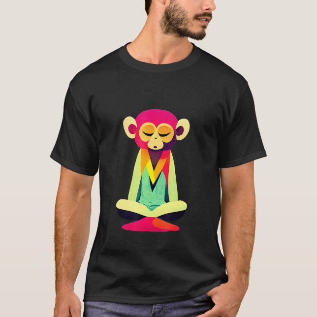 Camiseta Funky Munky Sweet Sitting Monkey Design (Frente)