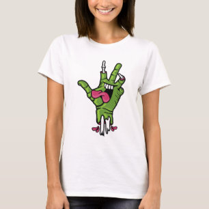 Camiseta Funky Zombie Paz Mão