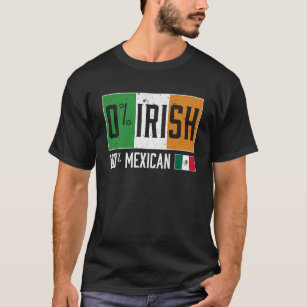 Camiseta Funny 0 IRISH 100 Retro F do DIA DE SÃO PATRÍCIO M