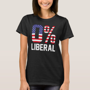 Camiseta Funny 0 Liberal Conservador Político Republicano