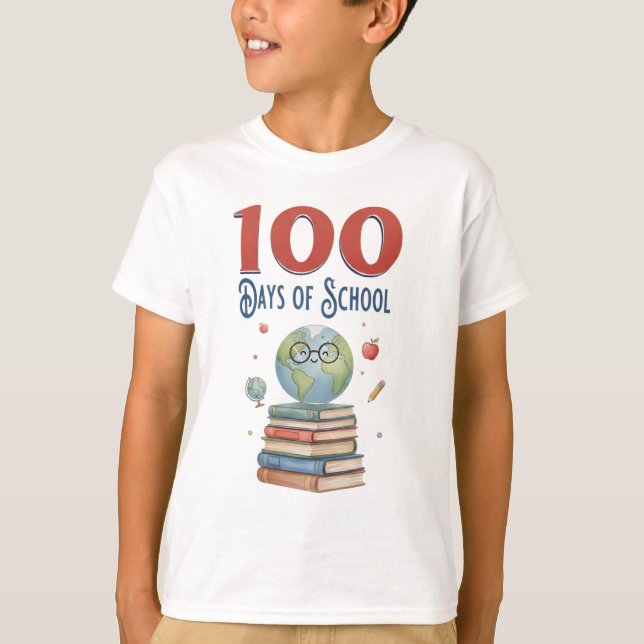 Camiseta Funny 100 days of school (Frente)