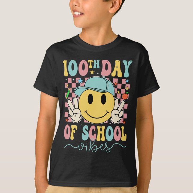 Camiseta Funny 100th Day Of School Vibes (Frente)