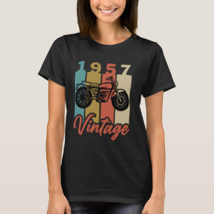 Camiseta Funny 1957 Birth Year Vintage Retro Motorcycle Bir