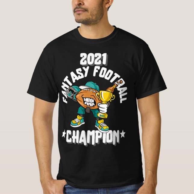 CAMISETA FUNNY 2021 FANTASY FOTBALL CHAMPION FANTASY LEAGU (Frente)